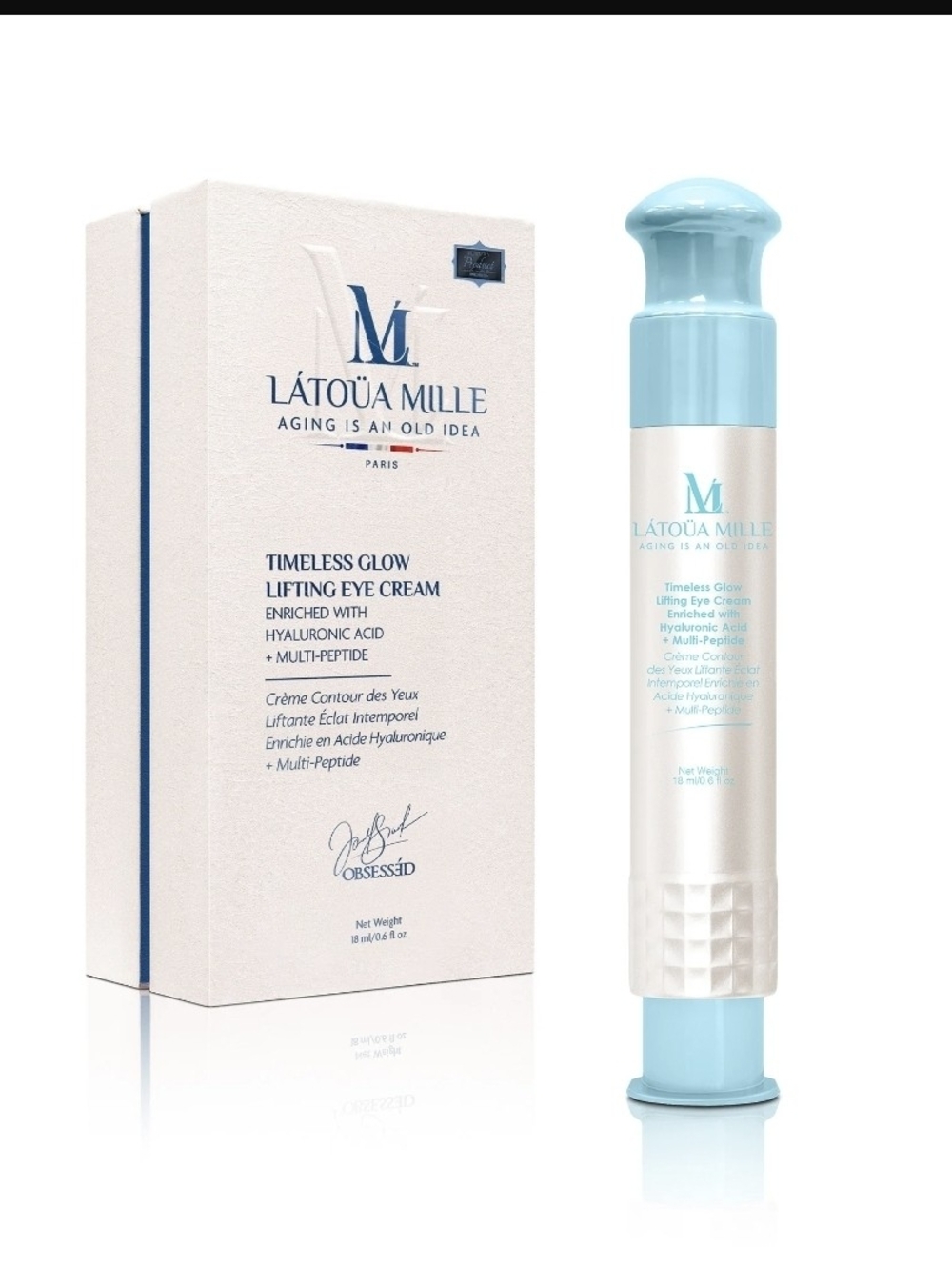 LÁTOÜA MILLE Timeless Glow Firming Eye Cream with Peptides - Bran New MSRP $1400